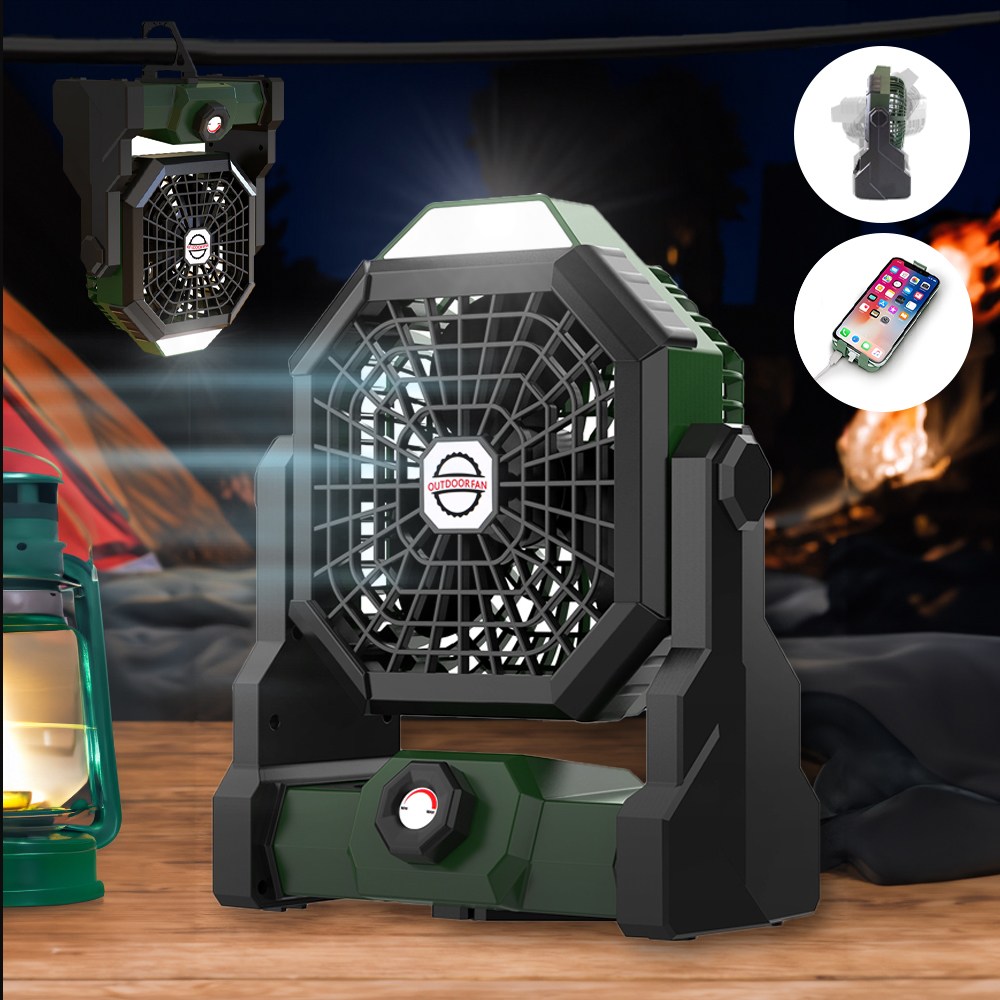 루트나인 고출력 BLDC 캠핑 탁상용 무선 선풍기, 그린, RN-X3 (일반형) 36,900원