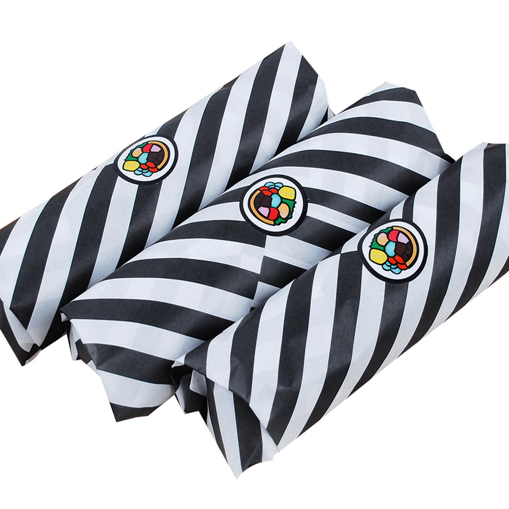 블랙스트라이프 김밥포장지 27cm, 30cm, 33cm, 1000장, O3030 (30x30cm) 35,500원