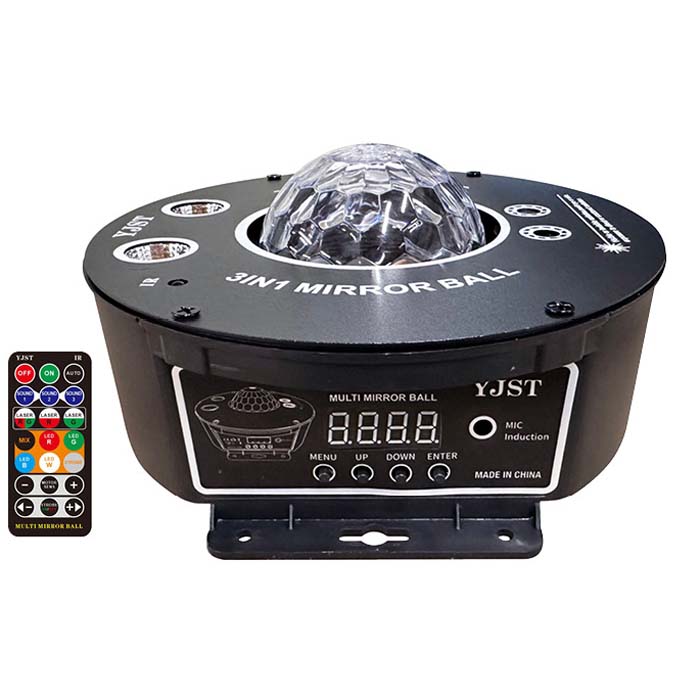 NEW 멀티미러볼-리모콘 조절 소리 반응 가정용 업소 노래방 홈파티 사이키 밀러볼 조명, 노래방 업소 전용(전원코드없슴) 63,000원