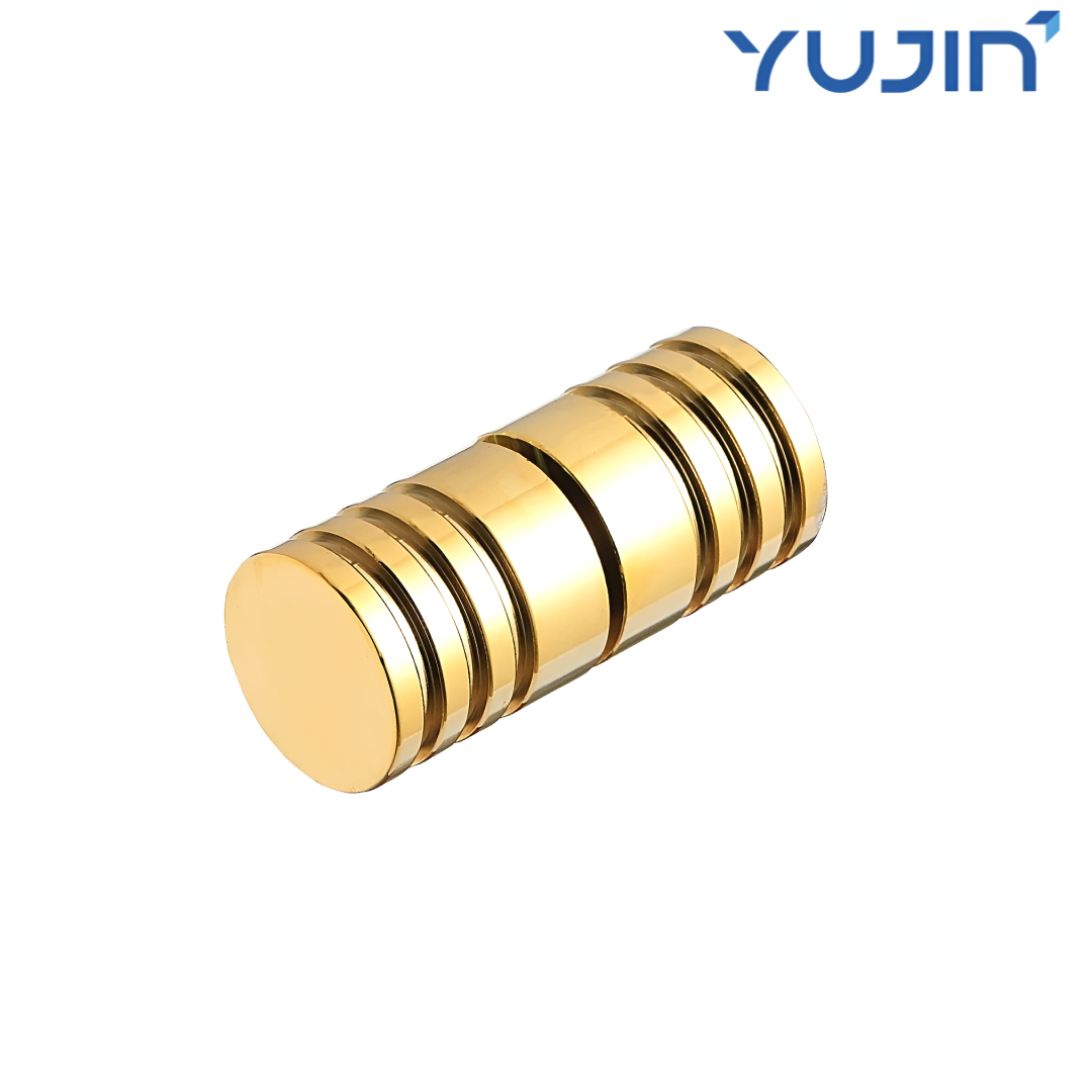 7-1번 원홀 30x32mm 골드 알루미늄 강화도어손잡이 유리문 샤워부스 1구 원형 손잡이 10,000원