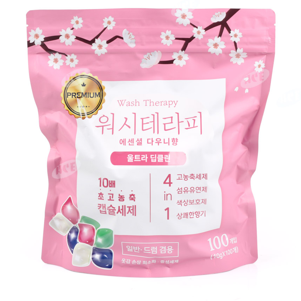 워시테라피 캡슐세제 파우치형, 1개, 100개입 11,830원