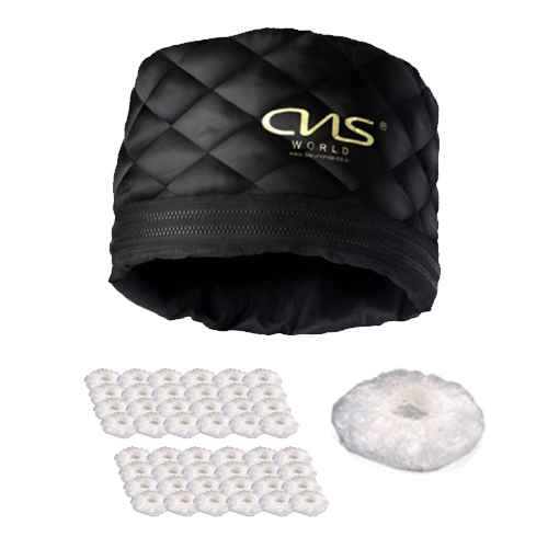 씨엔에스월드 전문가용 홈케어 이중지퍼 전기헤어캡 + 비닐캡 50p 세트 20,900원