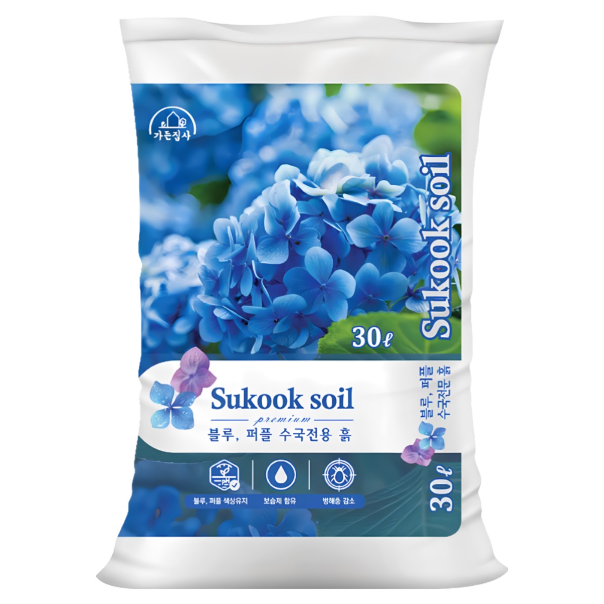 트리맘 블루수국쏘일 30L - 파란색, 보라색 수국 전용 상토 분갈이흙, 30L, 1개 21,000원