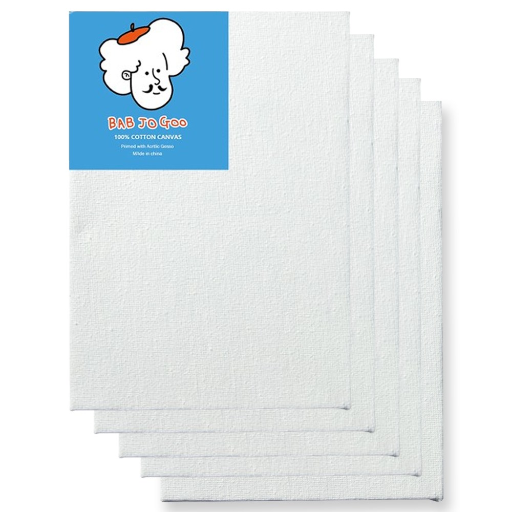 [밥조교] 무지 면천 캔버스 20x30cm 5개, 1세트 12,000원