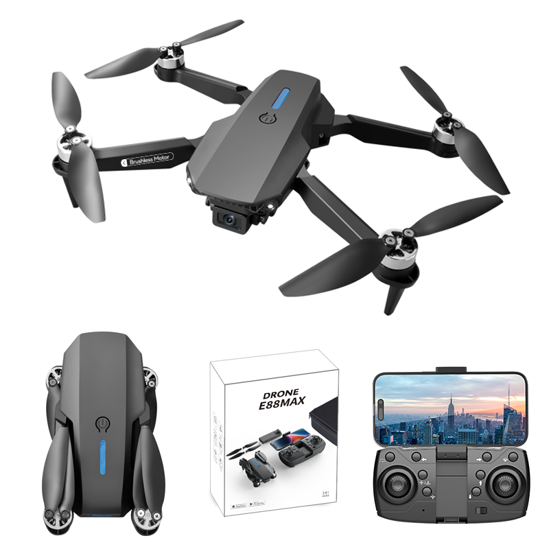 HHSSL E88 MAX 고성능 초보용 드론 / 비행시간 30분 / 브러시리스 모터 / 듀얼 카메라 / 한글 설명서 45,800원