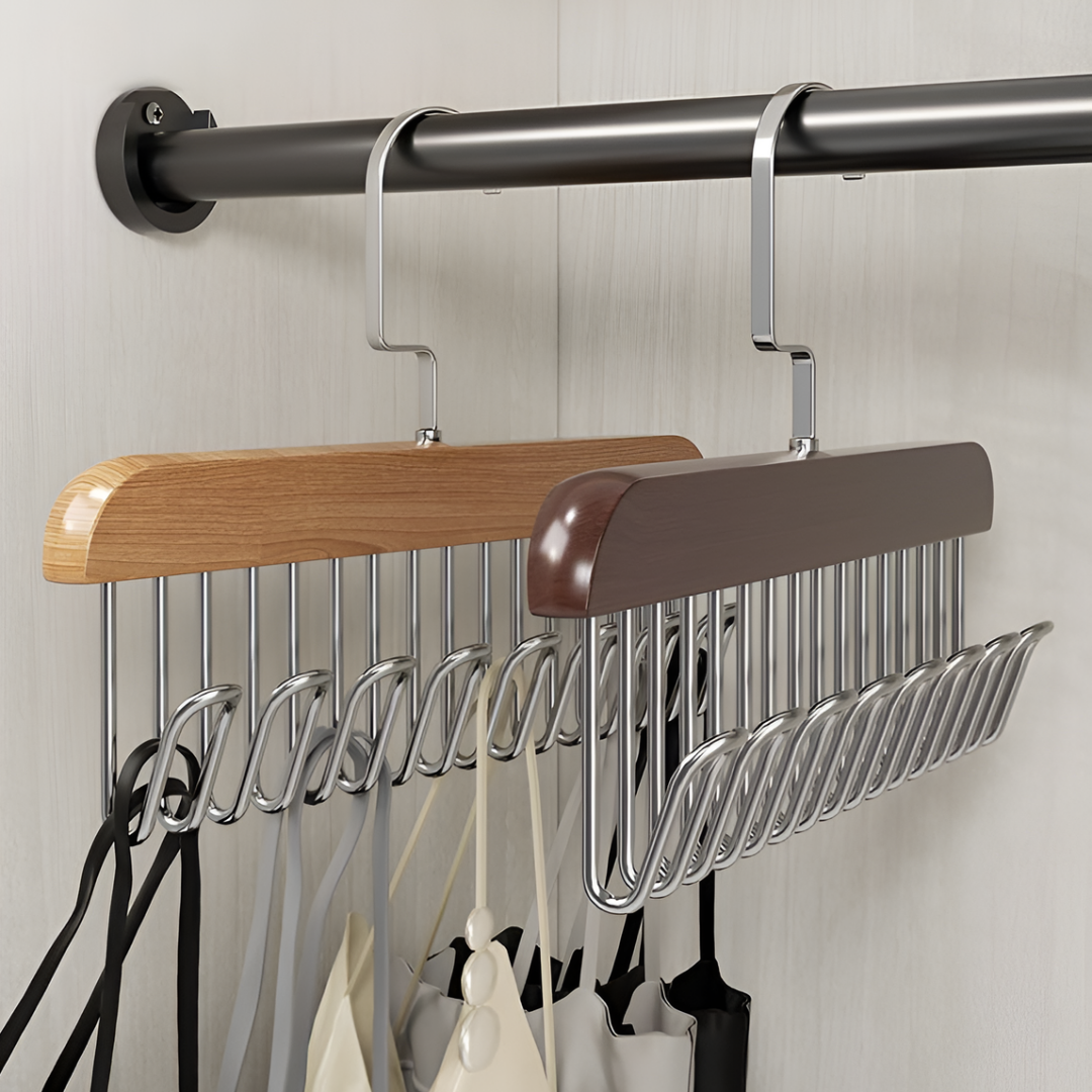 다기능 원목 8후크 멀티옷걸이 모자넥타이속옷행거 공간활용 최대수납 오크,월넛2색상 1세트 (1+1), 2개, 오크화이트 6,170원