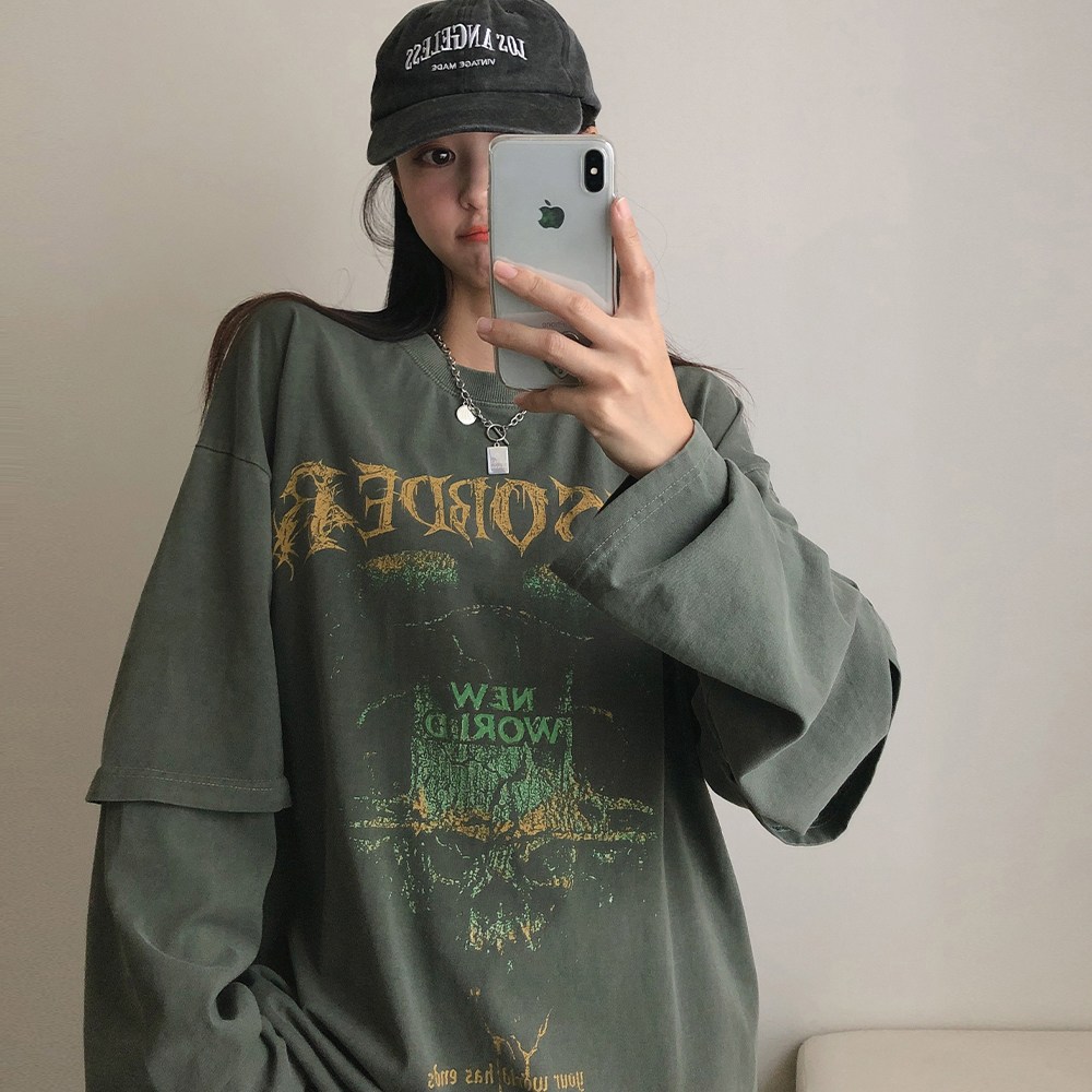 러브앤시티 남녀공용 피그먼트 디스오더 레이어드 긴팔티 쭉티 이중티 빅사이즈 오버핏 프리미엄 원단 38,910원