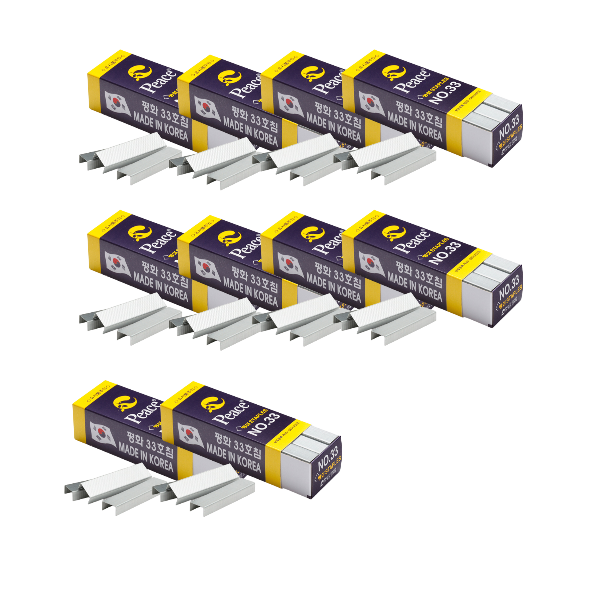 10갑세트 33호 스테플러심 튼튼한 철심으로 깔끔하게, 1세트, 33호침, 현재가 28,800원