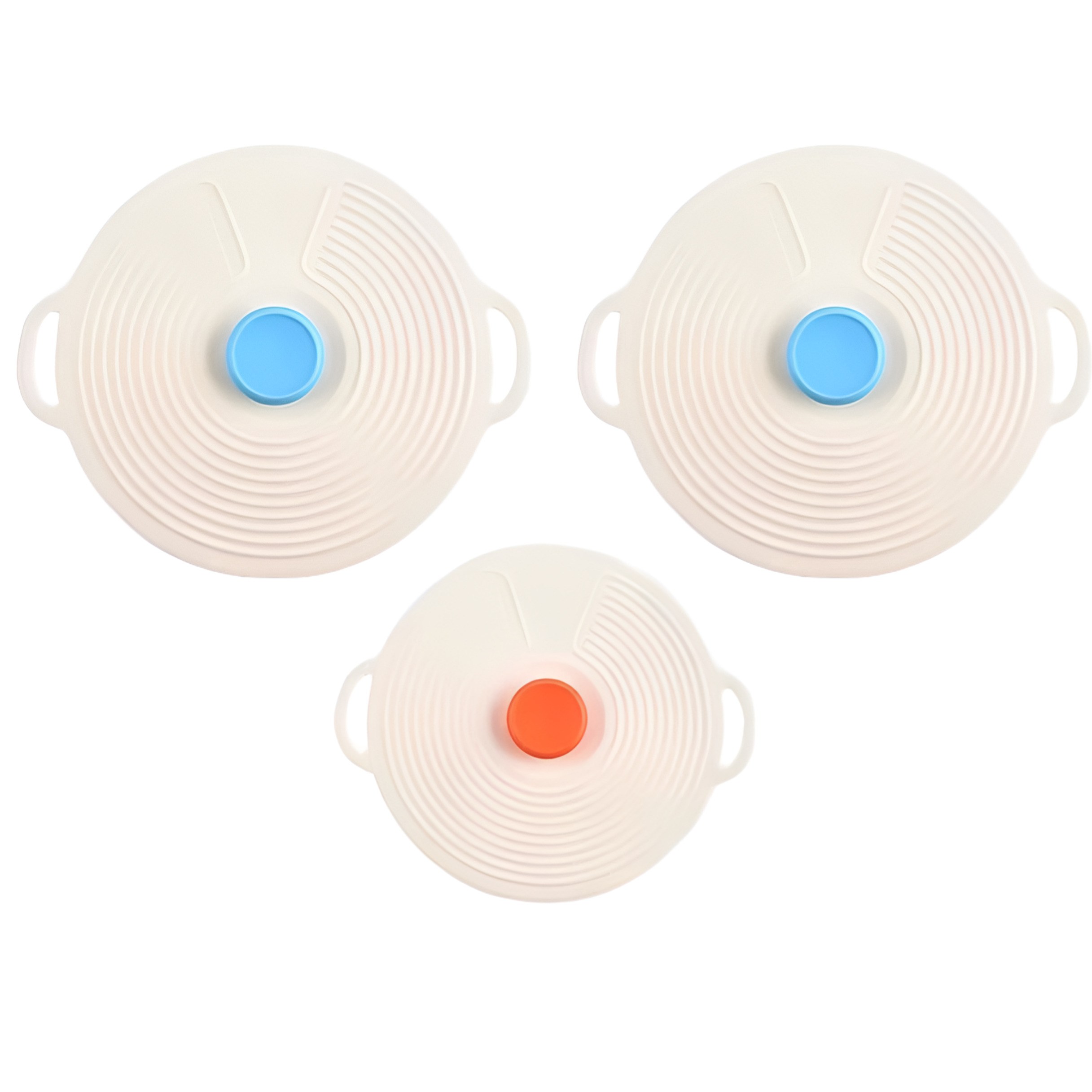 PDG 신상 실리콘 다용도 그릇 덮개, 블루+블루+주황, 1세트 15,300원