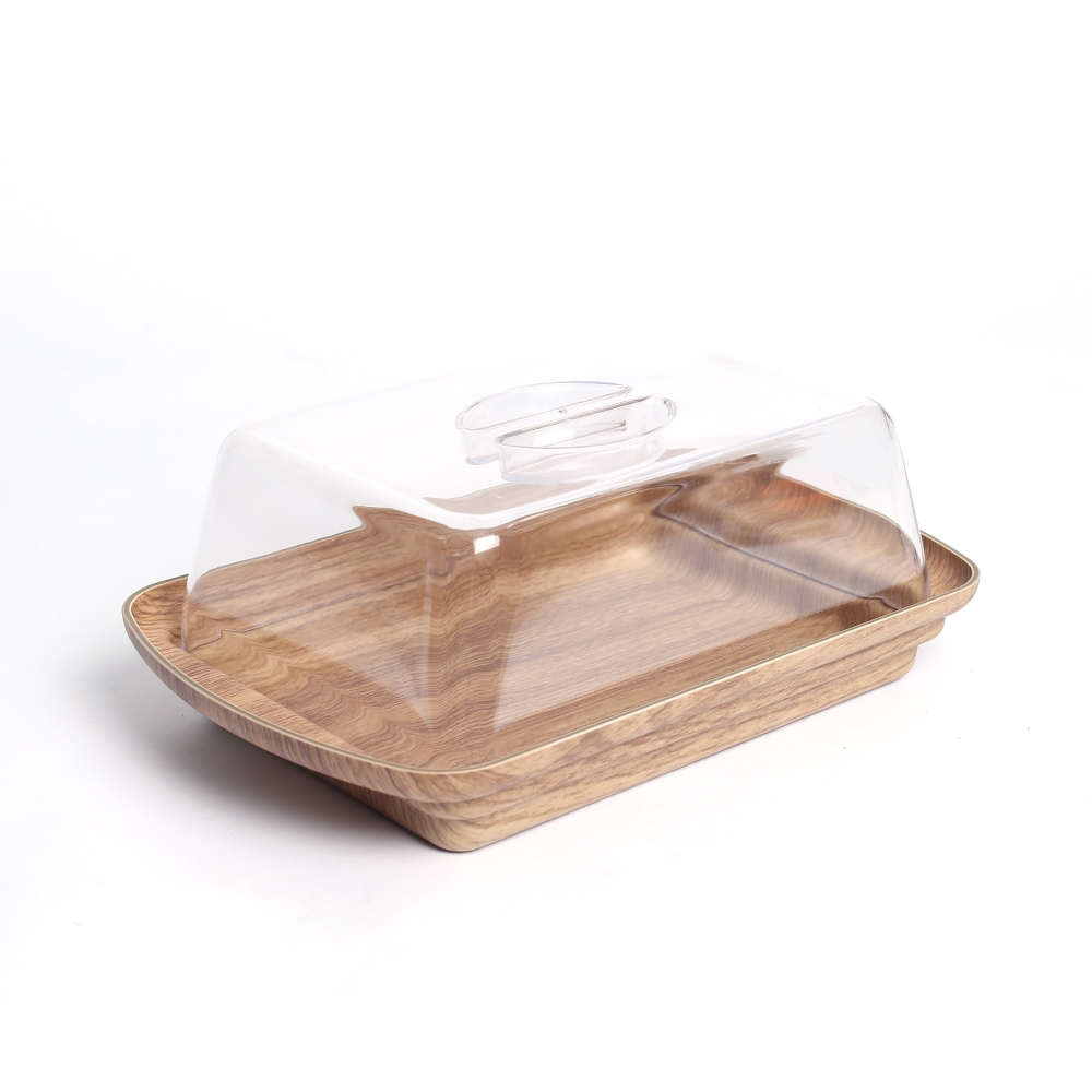 이샵 직사각 디저트 돔 트레이 아카시아 홈파티식기 홈파티접시 음식덮개 31,600원