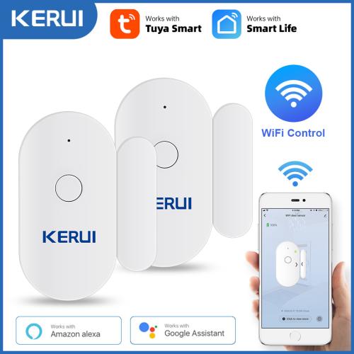 스마트 문열림 도어 센서 방범  경보기 KERUI Tuya 홈 WiFi 알람 창 열기 폐쇄 감지기 자기 스위치 APP 경고 자동차 정원 시스템 33,280원