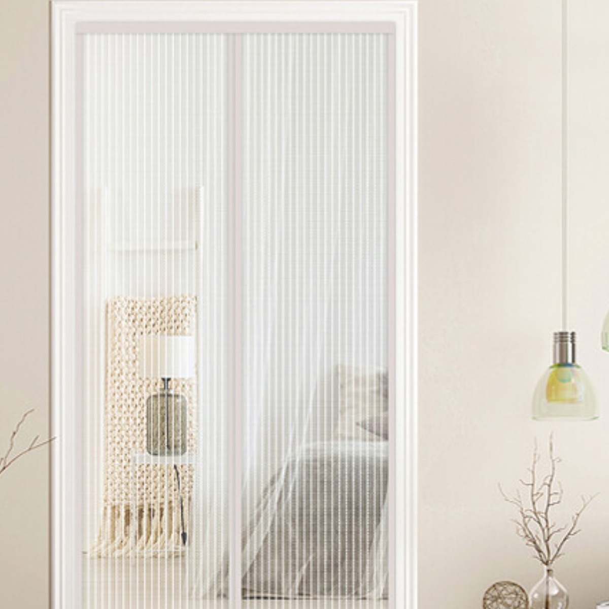 에이스샵_프리미엄 자석모기장(소,중,대) 90cm/100cm/120x210cm 화이트 블랙 현관방충망 자석 현관문방충망 문발, 소-화이트(90x210cm) 10,900원