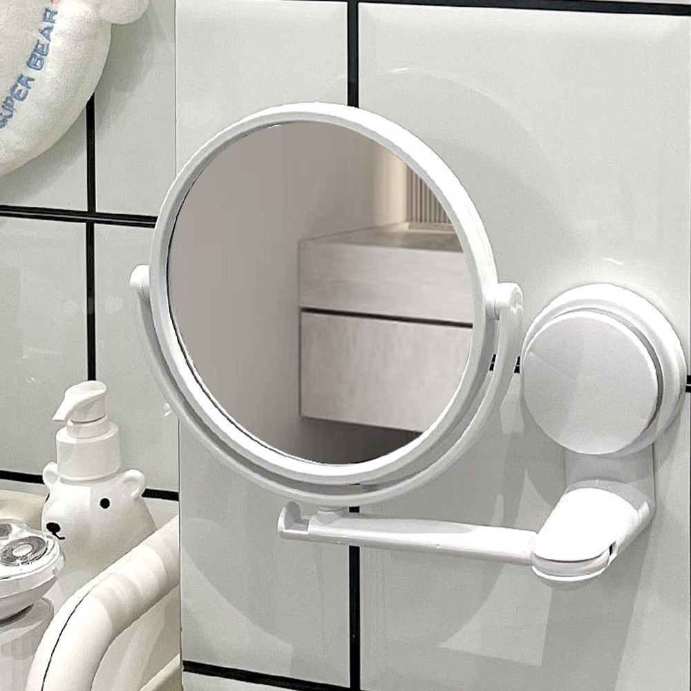 무타공마켓 강력흡착 양면 원형 면도거울 욕실 화장실 화장대 거울, 양면거울 18,400원