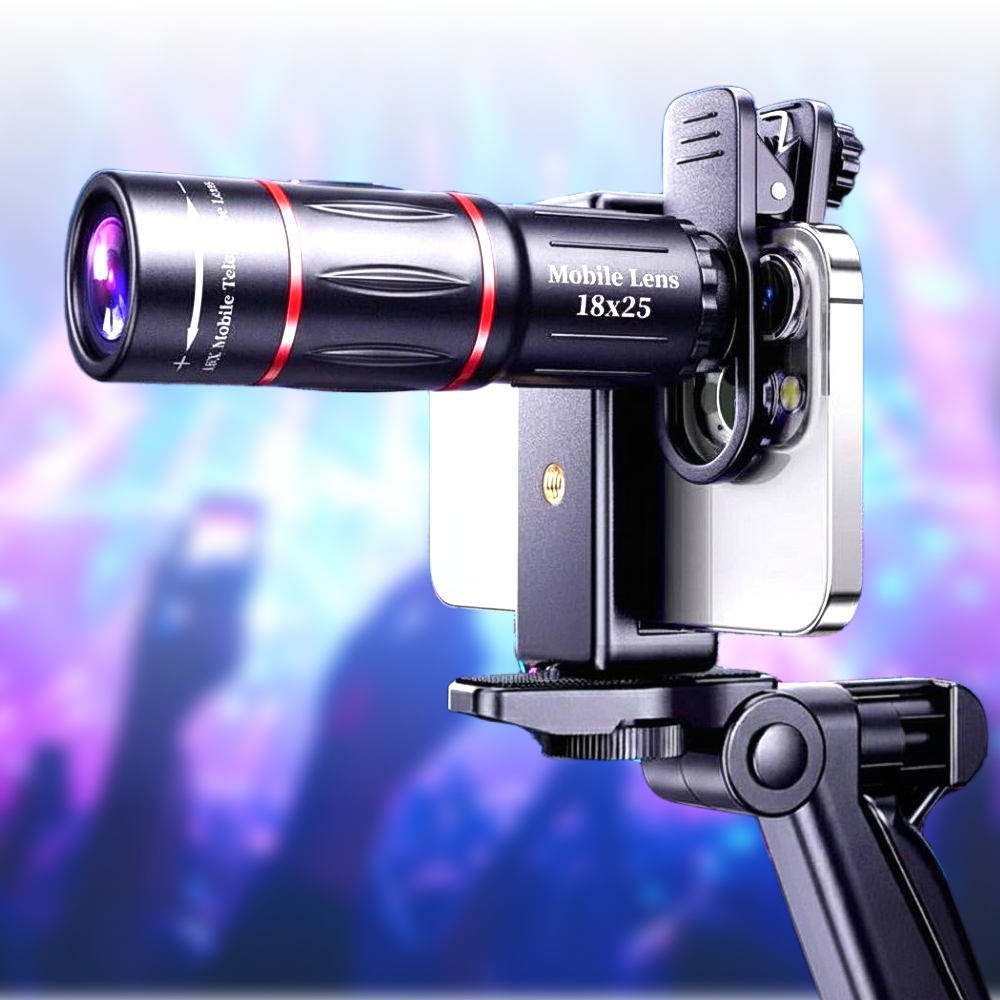 유틸리티룸 스마트폰 망원 렌즈 18X 콘서트, 1세트, 블랙 17,900원