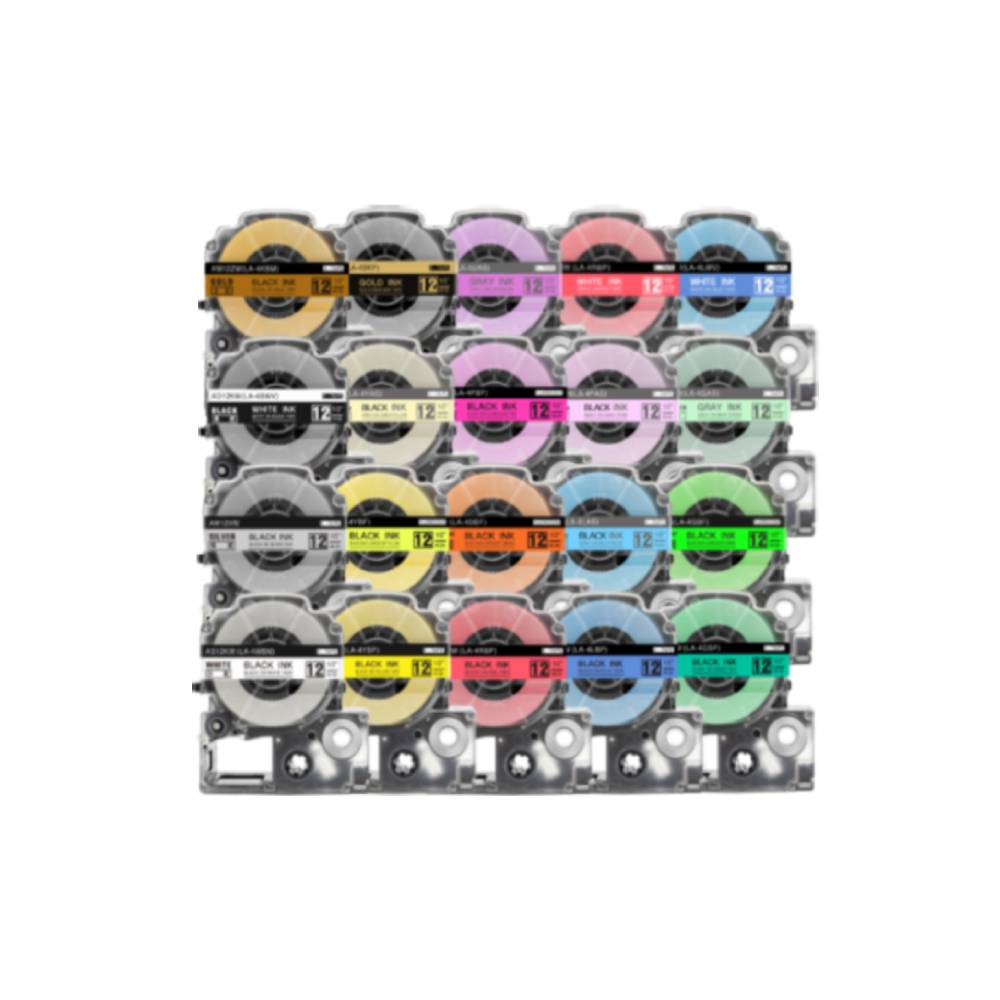 라벨천국 엡손 라벨 프린터 테이프 6mm 9mm 12mm 18mm 24mm 36mm 다양한 혼합색상 모음전 라벨기 리라쿠마 방수 네임 스티커 이름 용지 우리네 12,900원