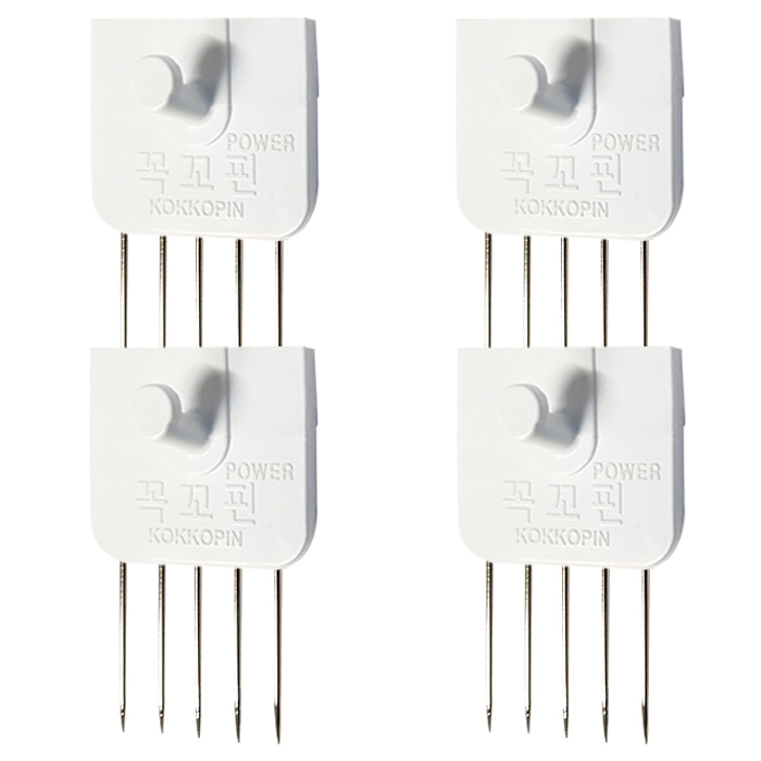 꼭꼬핀 국내 제조 파워 일자형 4p, 화이트, 1개 5,110원