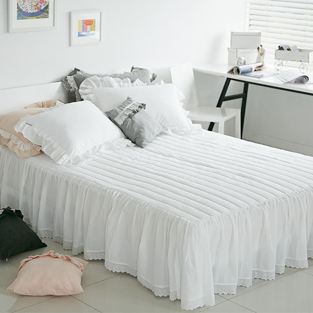 류금숙 여자의 순수 광목워싱 프릴 롱 침대커버 109,000원