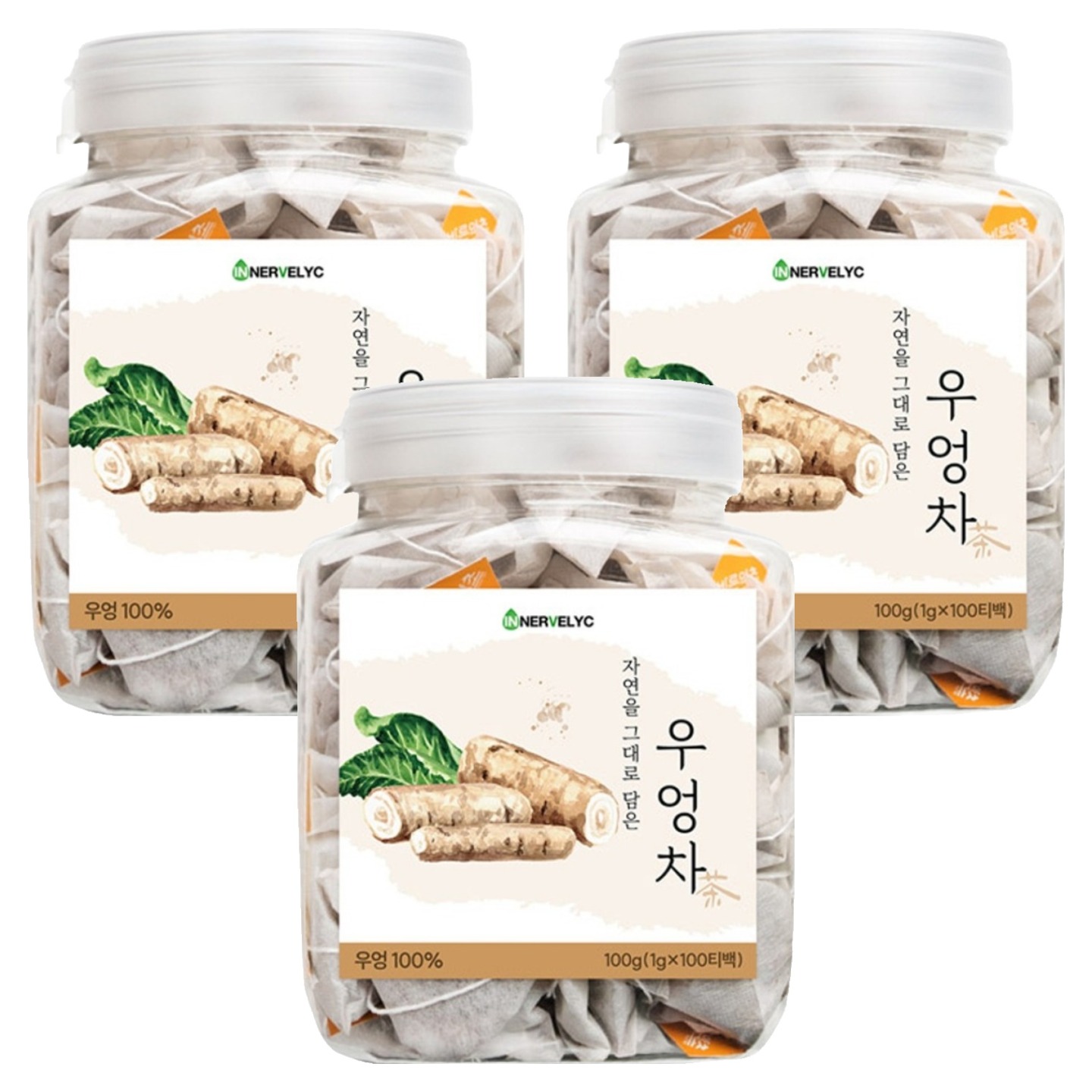 이너블릭 볶은 우엉차 삼각티백, 1g, 100개입, 3개 47,700원