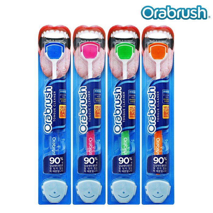 [정품 본사직영 ] 오라브러쉬 혀클리너 2개, [본품1개당 전용보관캡1개] 4개 색상중 2개 15,900원