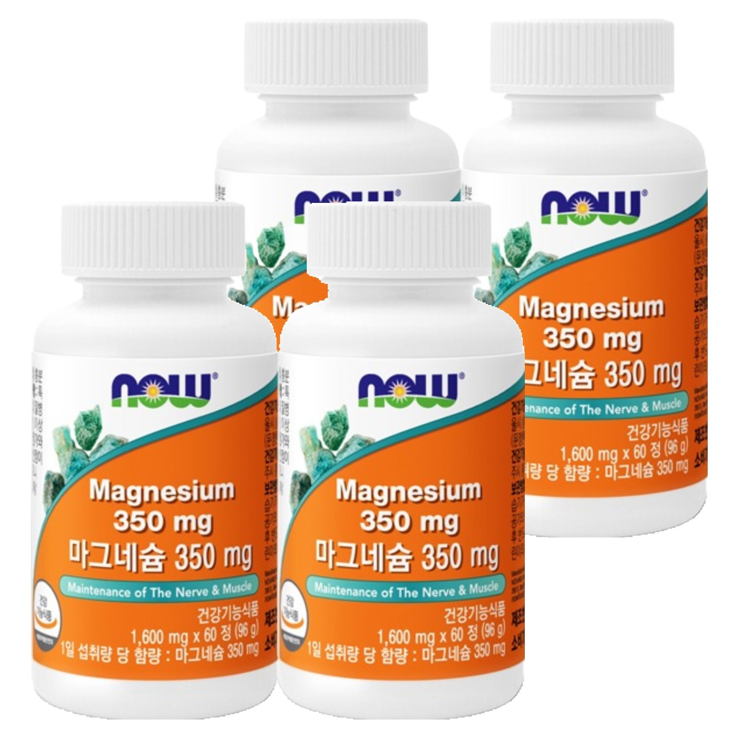 나우푸드 마그네슘 350mg, 60정, 4개 54,000원
