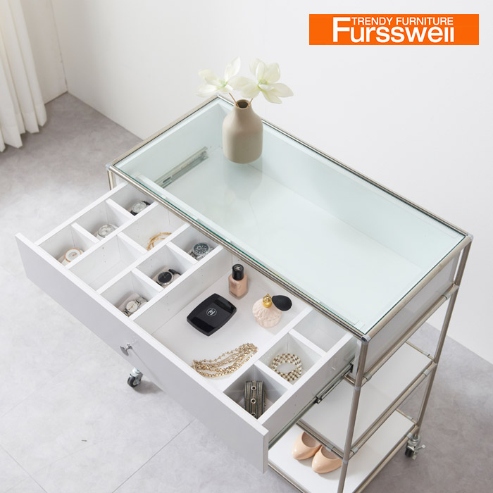 퍼스웰(완제품) 유로모듈수납장 800 아일랜드서랍장(SN_054), 웜그레이, 3단 288,000원