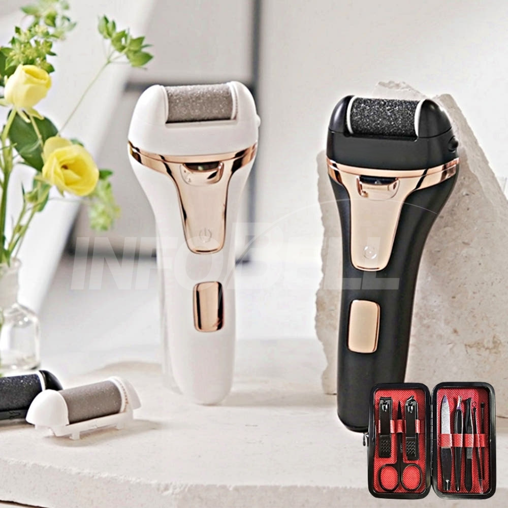 [TV홈쇼핑정품 인포벨]풋케어 관리기기 전동 발각질 제거기 풋조아 2개 세트 충전식 무선 안전한 각질제거 간편한 물세척 54,800원