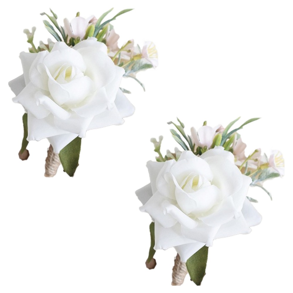 그래다다 조화 행사 결혼식 부토니에 코사지 꽃, 핑크, 2개 13,200원