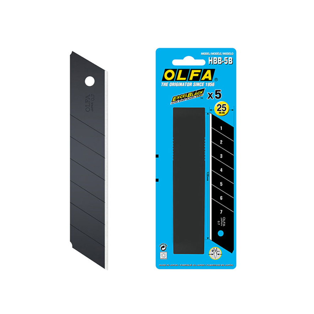 올파(OLFA) 공구가이드 OLFA 올파 HBB-5B 강력커터날 블랙 25mm 칼날 7,720원
