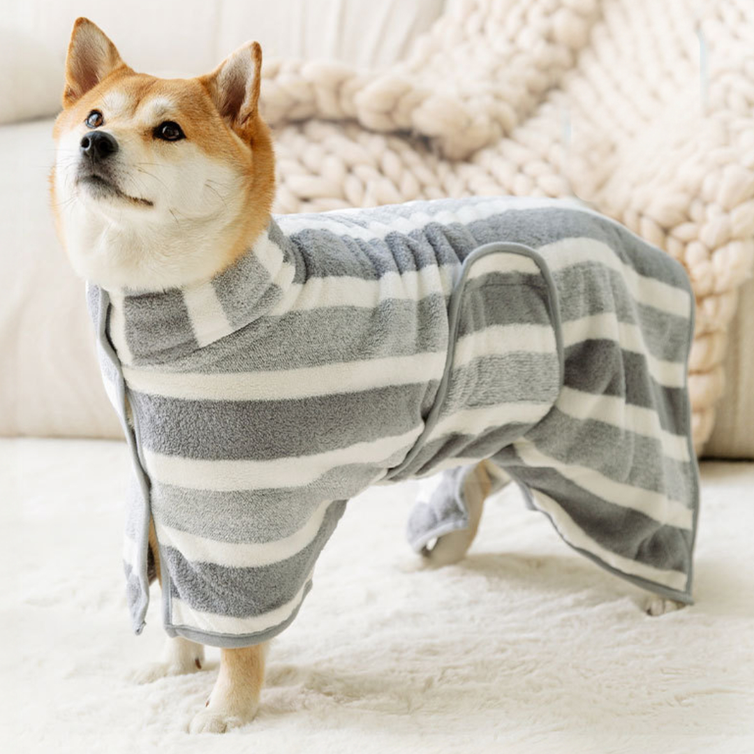 허그마이펫 강아지 샤워가운 수건 목욕타올 (S/M/L), 그레이, 1개 15,500원