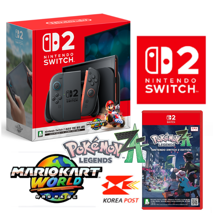 [온라인 공식판매처에스엠퓨처스] 닌텐도 스위치2 마리오카트월드 본체+스위치2 포켓몬 레전드 ZA 스위치2에디션 979,800원