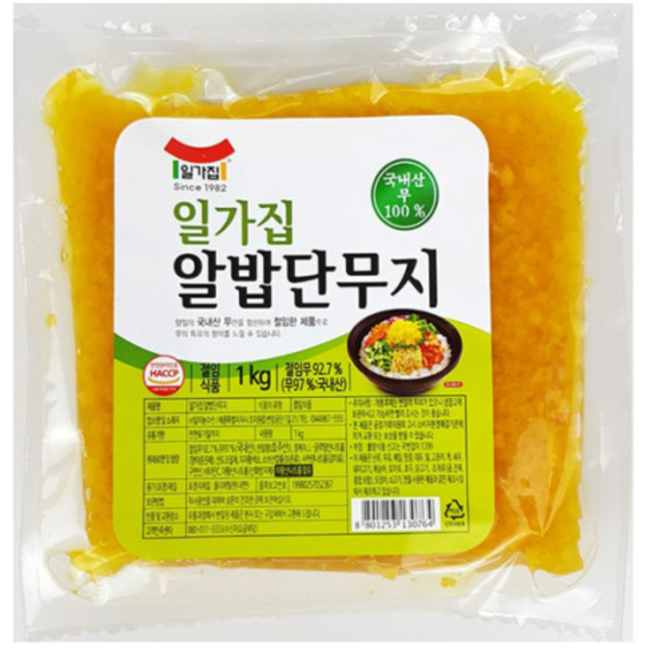 일미농수산 일가집 일미 알밥단무지 1kg 6팩 1박스, 1kg, 6개 25,800원