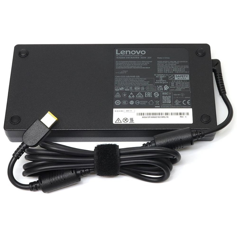 Lenovo 정품 20V 15A 300W 사각 슬림팁 어댑터 Legion 5 Pro 16ACH6 3080 3070 3060 전용 충전기, 1개 89,000원