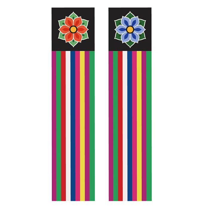 인디케이 오방 단청 전통 스티커 2종 x 25p 세트 7,000원