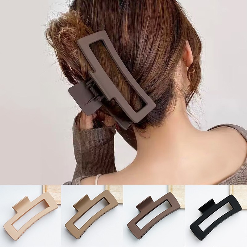 이쁨달다 빅사각집게 4개set 13cm 특대 스퀘어 빅사이즈 무광 올림머리 집게핀 6,900원