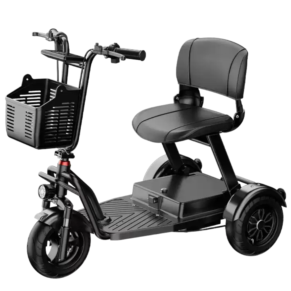 모비트 접이식 세발전기자전거 어르신 여성 노인 3륜 삼륜 소형 후진 전동차, 블랙, 경량스틸 570,100원