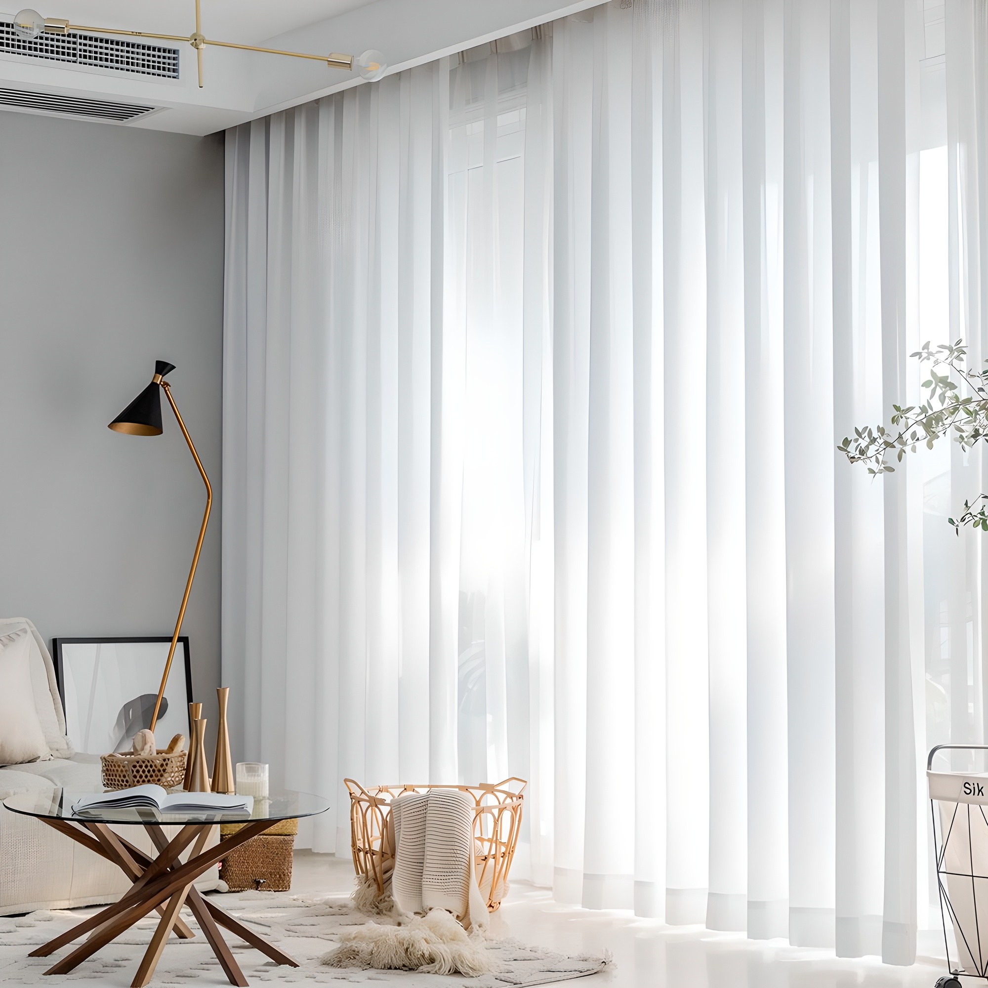 사라하우스 비침없는 차르르 핀형 쉬폰커튼 20,800원