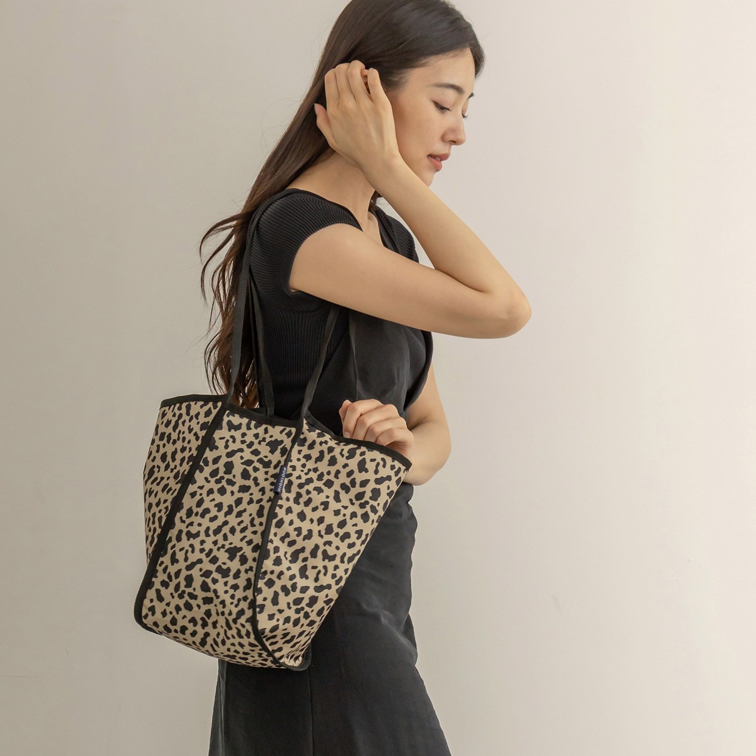 하이루프 플라워 에코백 호피백 레오파드 숄더백 쇼퍼백 51,500원