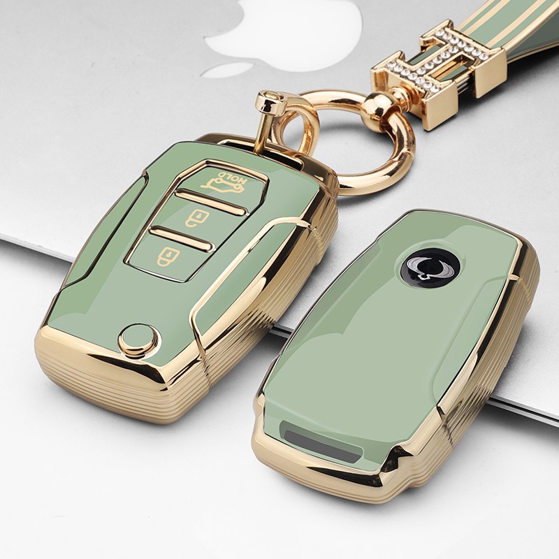 키에티 쌍용 렉스턴 티볼리 트렁크버튼 스마트 키케이스 + H큐빅 키체인, 민트그린, 단일상품 22,700원