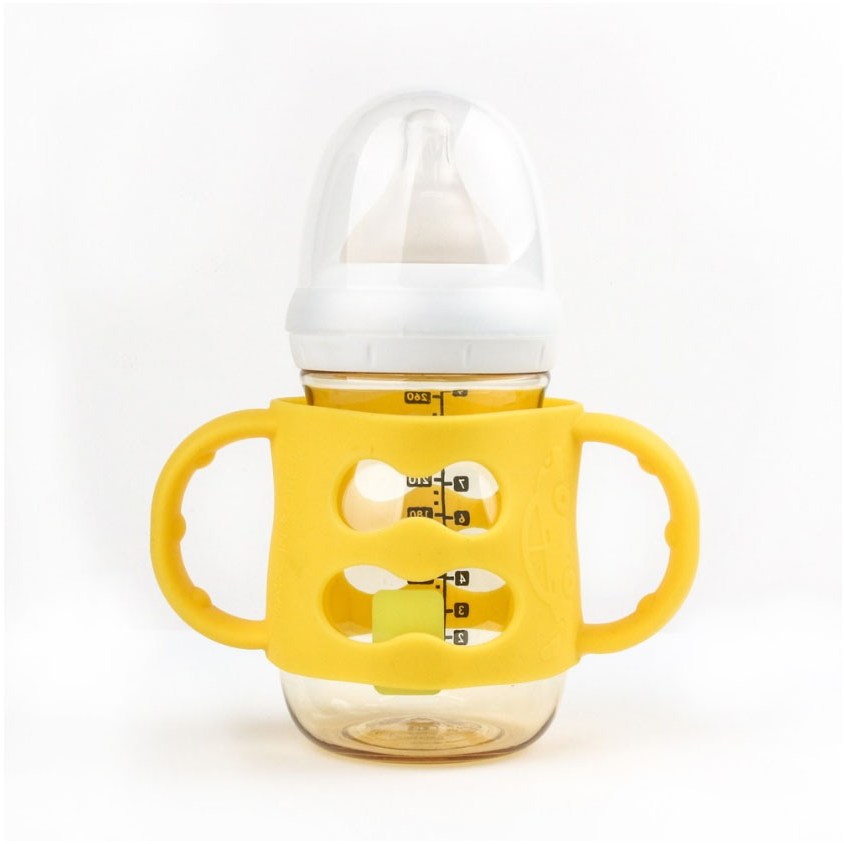 100%국내제조 하이비 더블하트 유피스 모윰젖병에 딱맞는 실리콘 젖병손잡이 바나나사이즈, 바나나손잡이 옐로우, 1개 12,000원