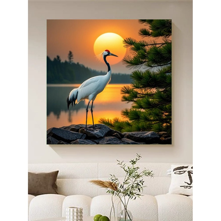 김수한무 두루미 3D보석십자수 DIY키트 캔버스형 액자형 원단형 선학 건강 장수 기원 재물 금전 들어오는 풍수지리 일출 노을 소나무 풍경화 32,990원