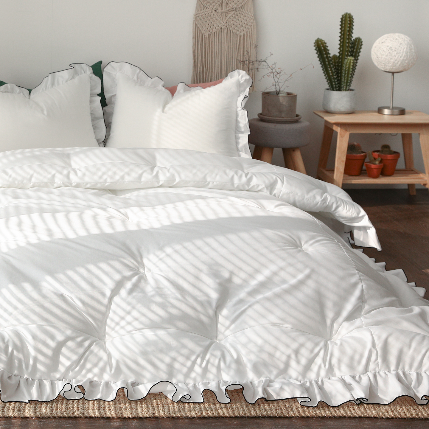 헬로우슬립 그루밍 프릴 차렵이불 세트, 현재가 72,900원