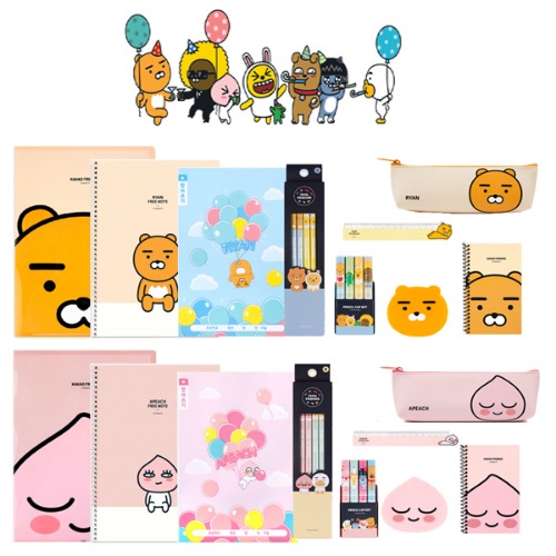 (캐릭터)카카오프렌즈 문구세트 학용품 단체 생일 3,900원