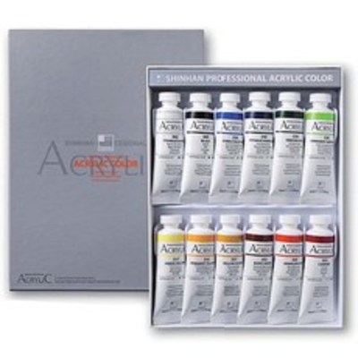 [안양문구센타] 신한물감 전문가 아크릴 칼라 물감 20ml 12색, 24색, 36색세트 / 50ml 12색세트(A,B) 52,500원