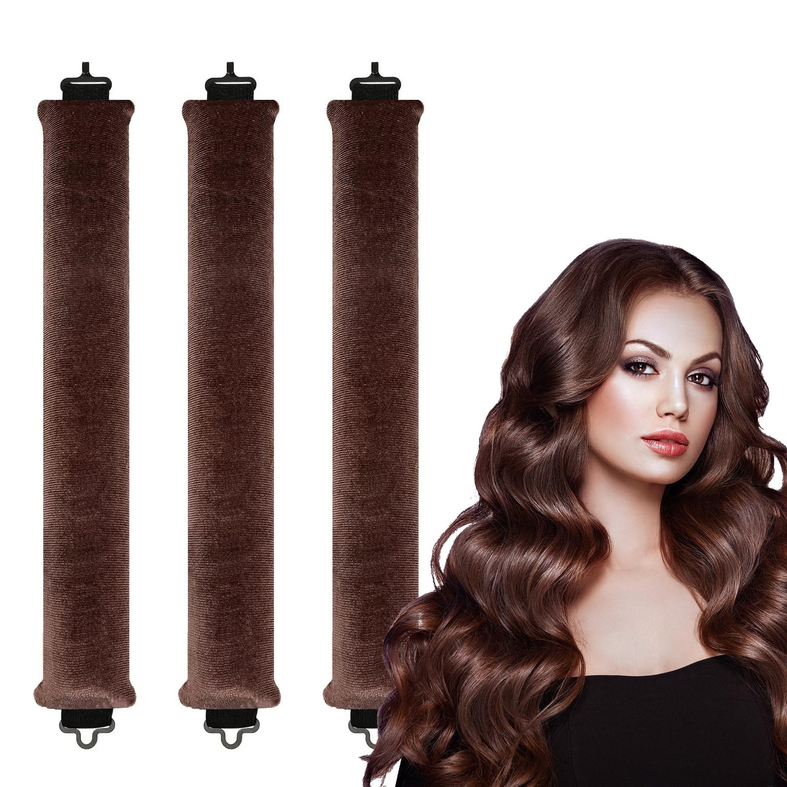 루이/무열 헤어롤 벨벳 소재 셀프 컬링 롤러 수면 중에도 편안한 웨이브 세팅, 3개, 브라운 9,070원