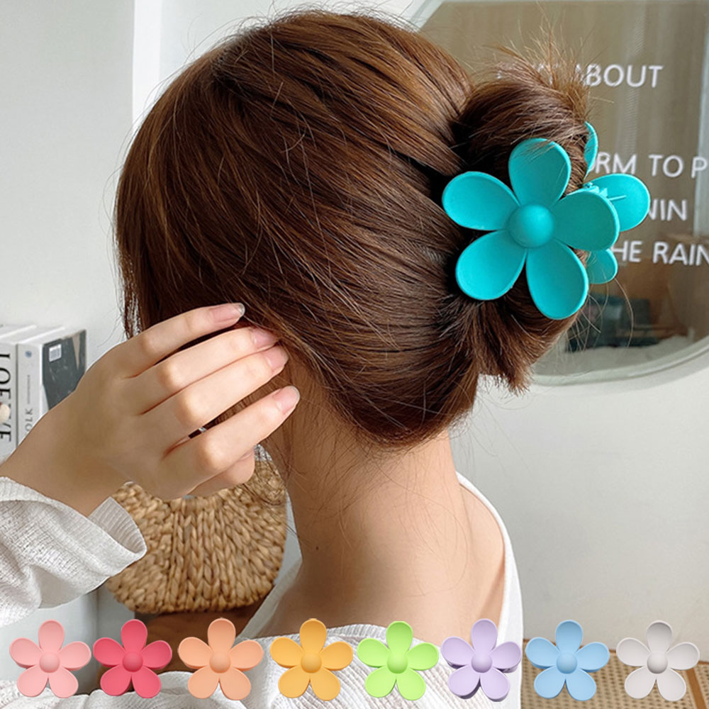코욜하우키 [1+1 세트] 여성 올림머리 핀 컬러 꽃 헤어 집게핀 반묶음 헤어핀 머리핀 9,900원