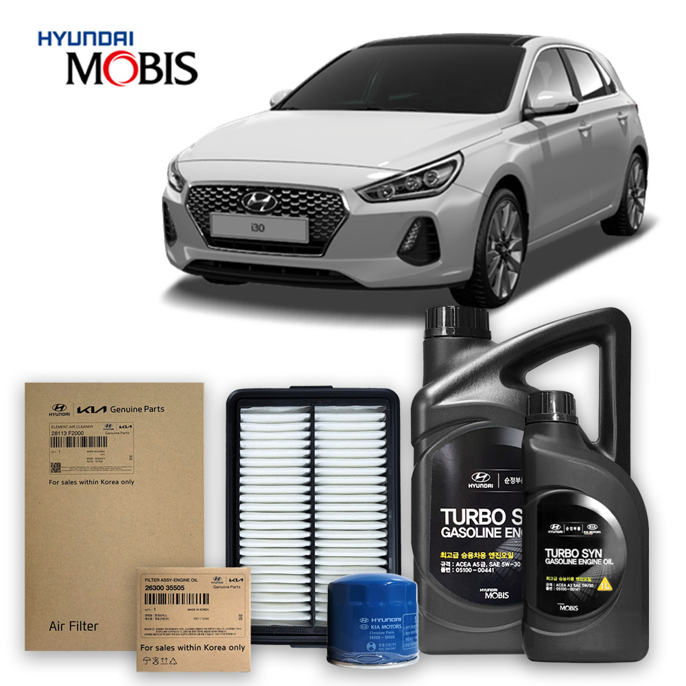 i30 PD 1.4 터보 가솔린 16-20년식 순정엔진오일 3종세트, 1개 74,780원