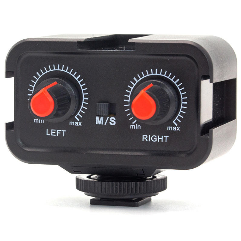 2채널 오디오 어댑터 마이크 믹서기 카메라 스마트폰 겸용 개인방송장비 오디오 믹서 두개 사용 39,000원