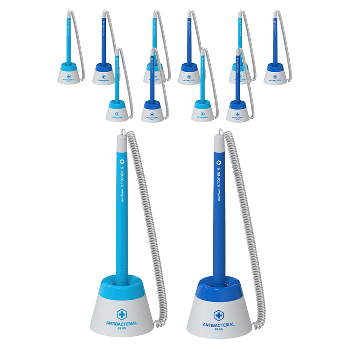 문화연필 스톱펜S 0.7mm 스카이블루 6p + 네이비블루 6p 세트 6,000원