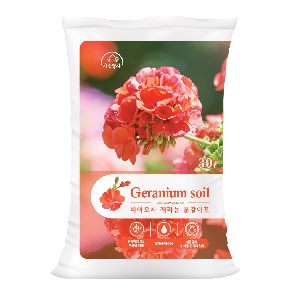 제라늄쏘일 30L 바이오차 제라늄 분갈이흙 배양토 상토, 1개, 30L 18,900원