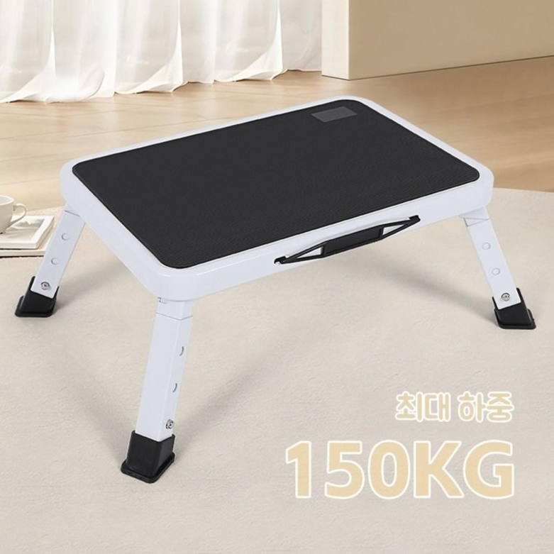 높이조절 접이식 계단 사다리 스텝 스툴 사다리 휴대용 발판 1단, 1개 38,320원